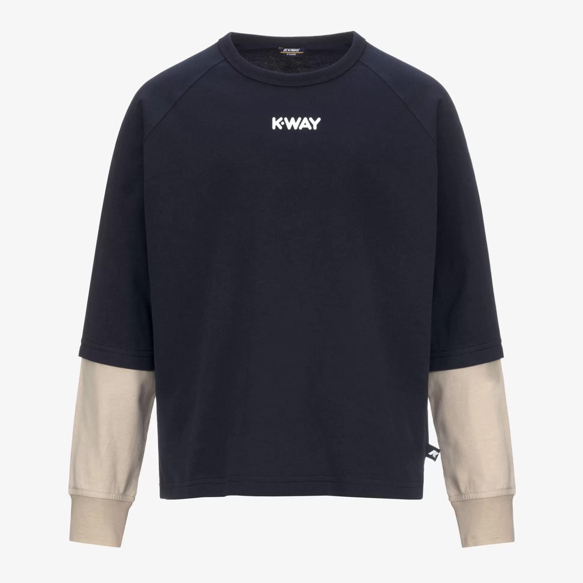 Fashion K-Way P. ELMER PEACH REVERSIBLE SLEEVE Bluedepth-beigegrey