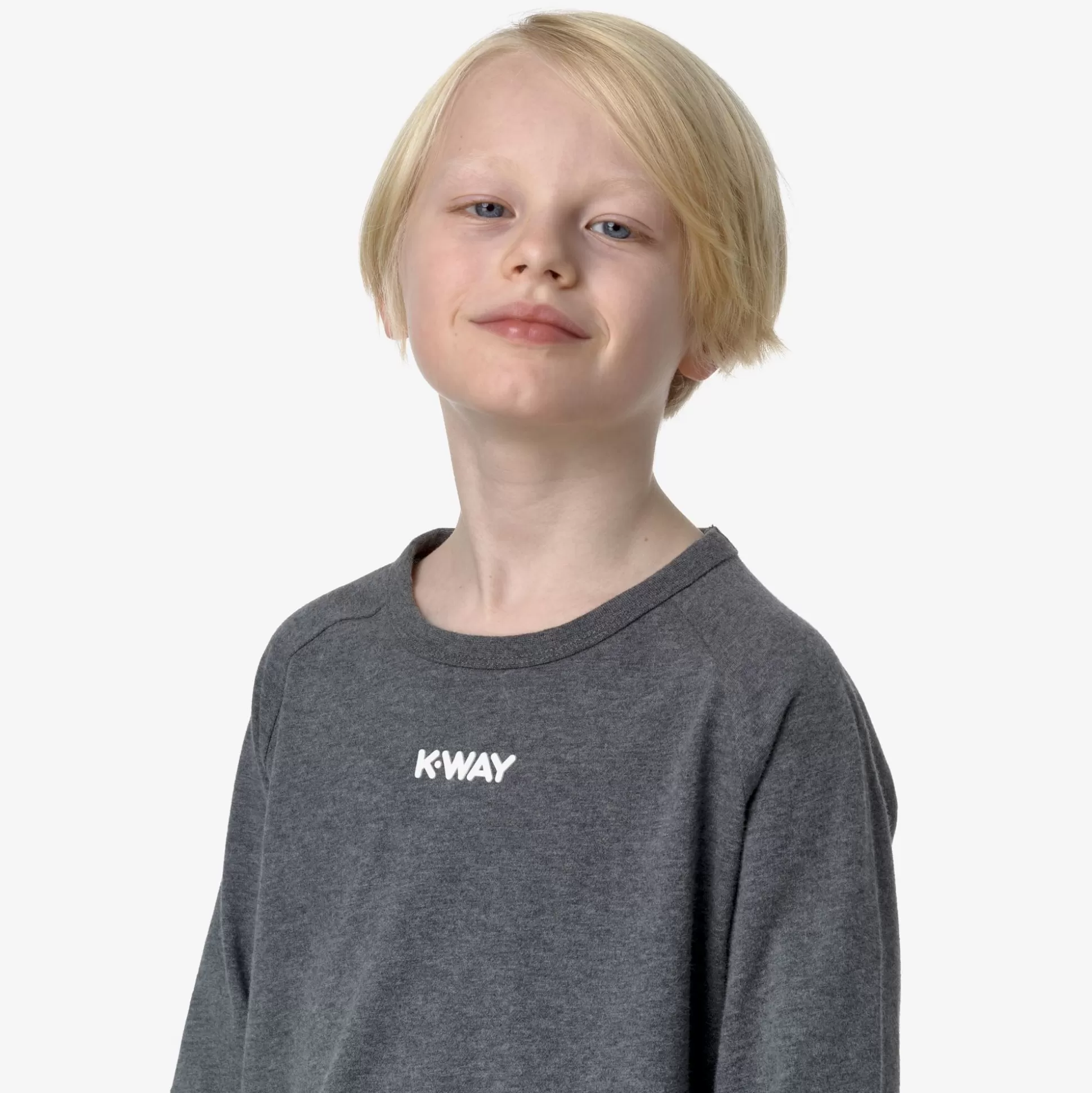 Clearance K-Way P. ELMER PEACH REVERSIBLE SLEEVE Greymelange