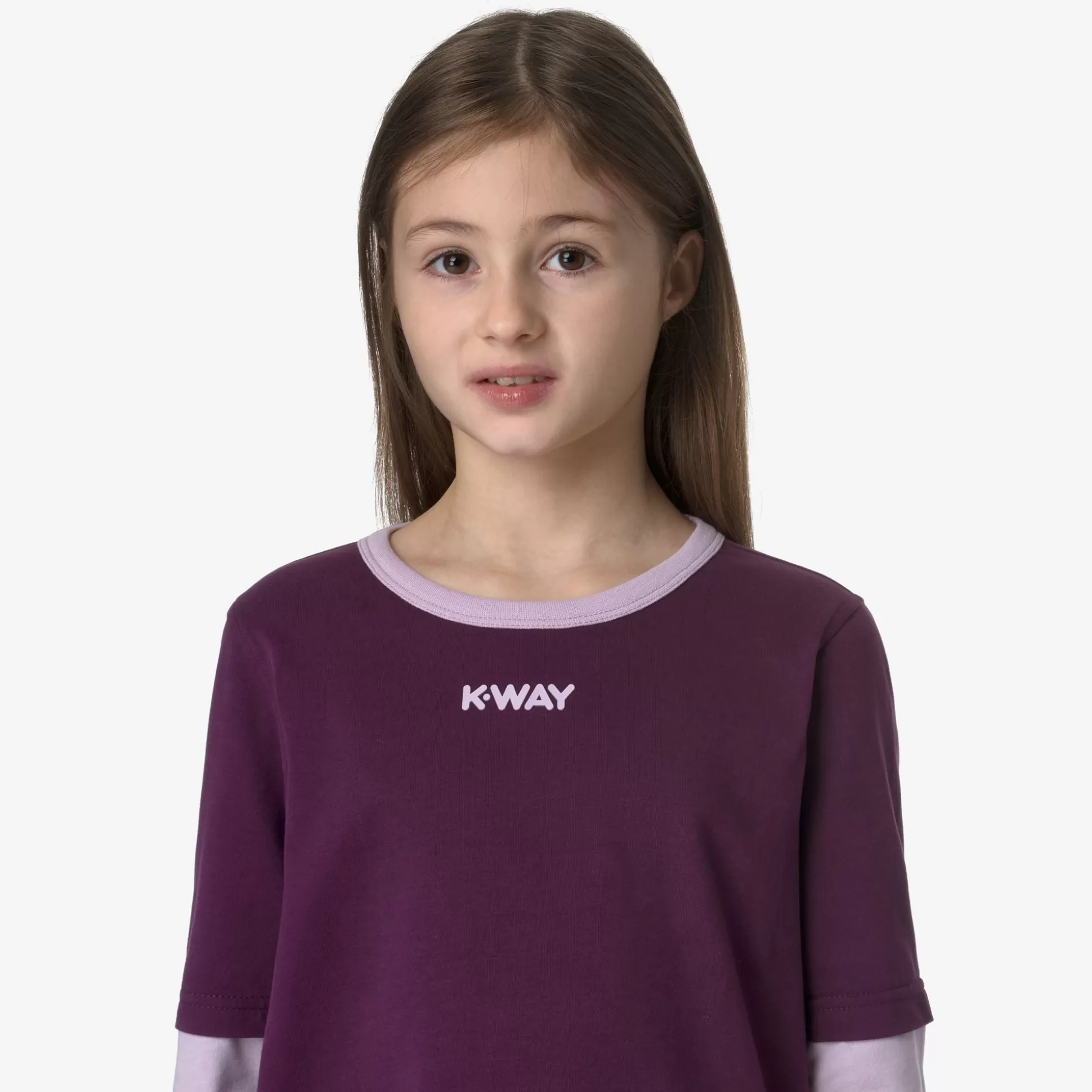 Flash Sale K-Way P. ELMERINE PEACH REVERSIBLE SLEEVES Violetdkpurple-violetltlilac