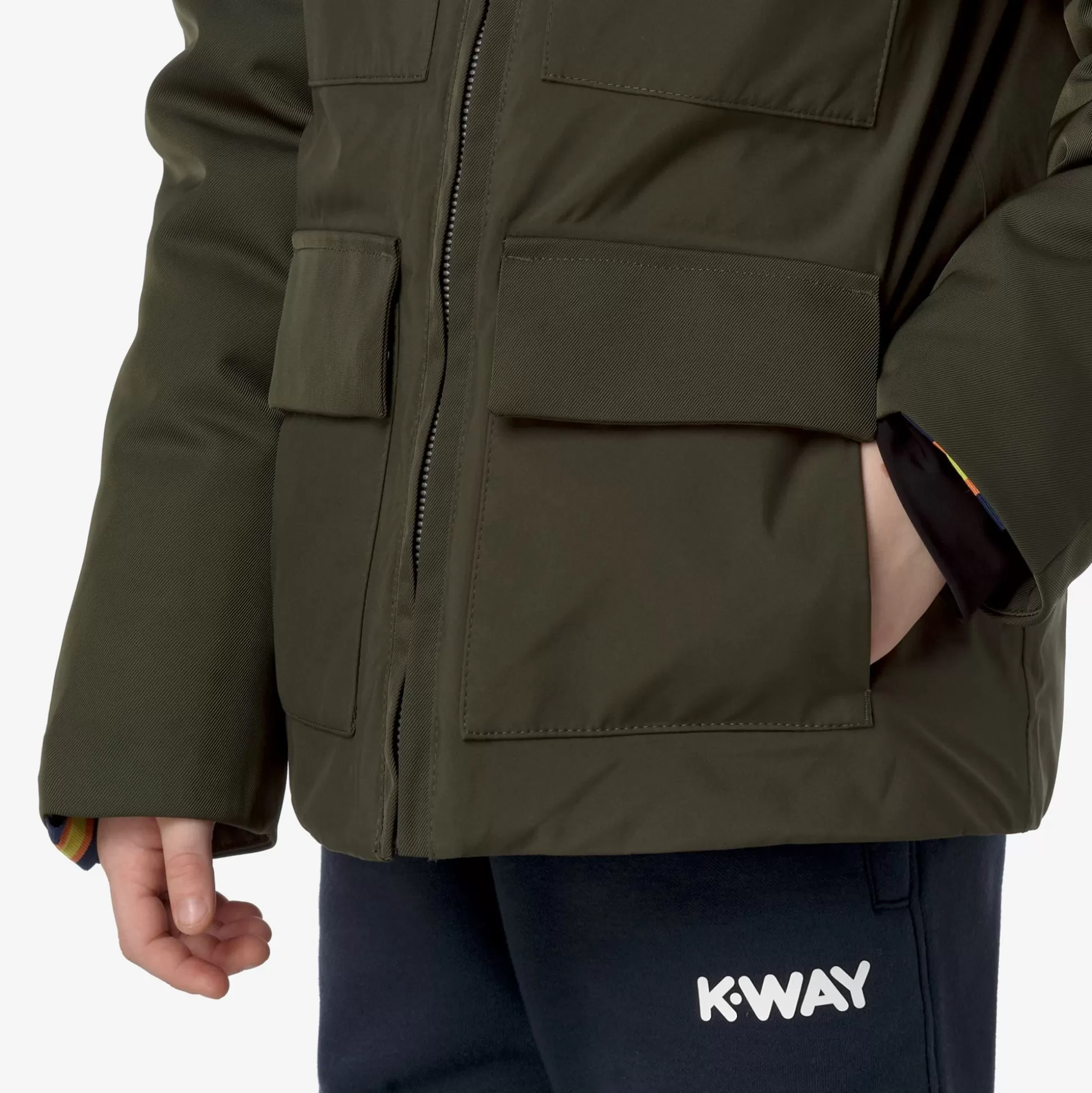 New K-Way P. HODIN FABRIC MIX Greenblackish