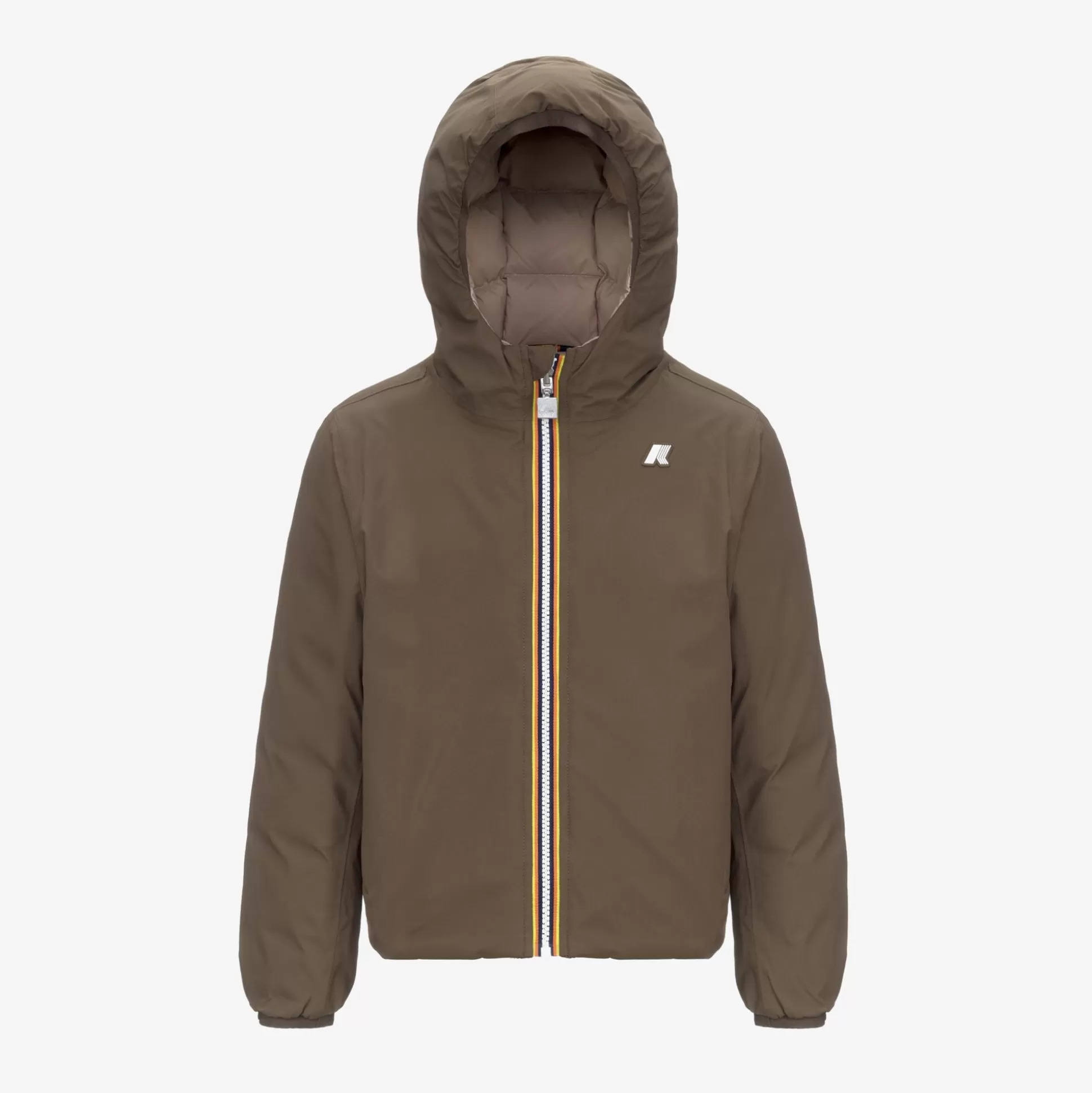 New K-Way P. JACK ST THERMO REVERSIBLE Browngreenish-beigegrey