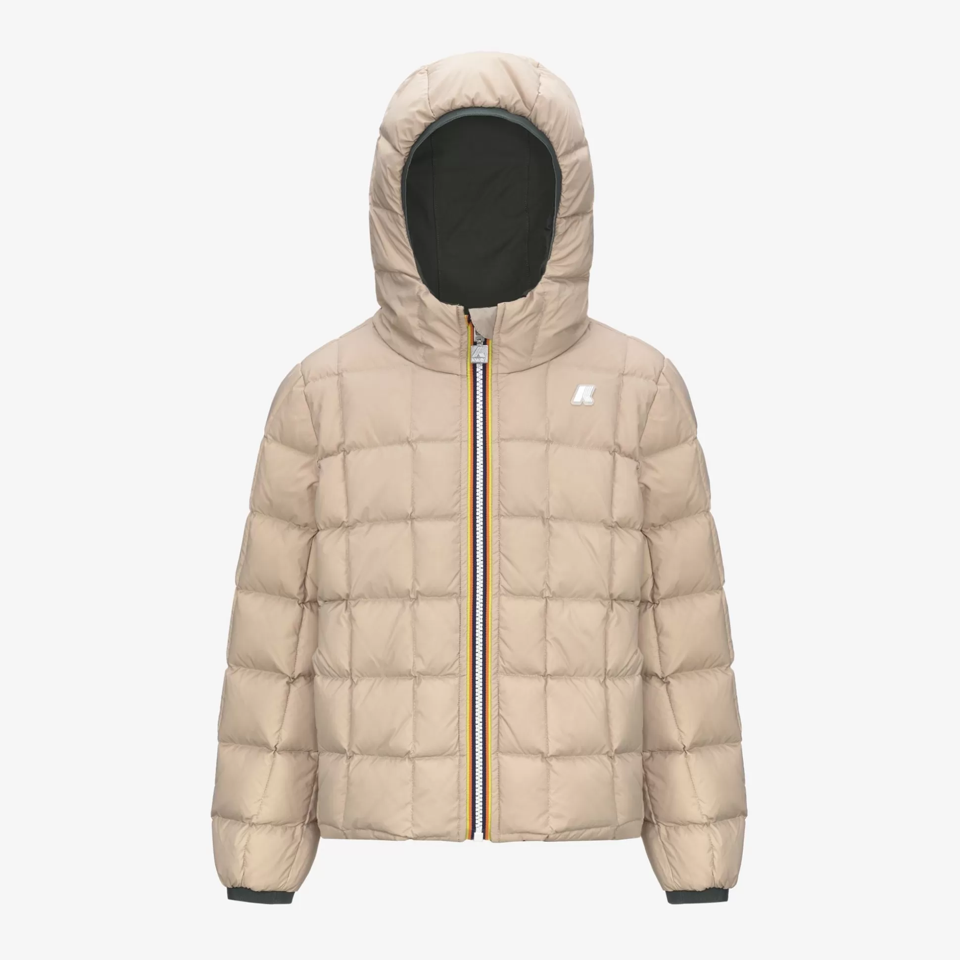 Flash Sale K-Way P. JACK ST THERMO REVERSIBLE Greenb-beigeg