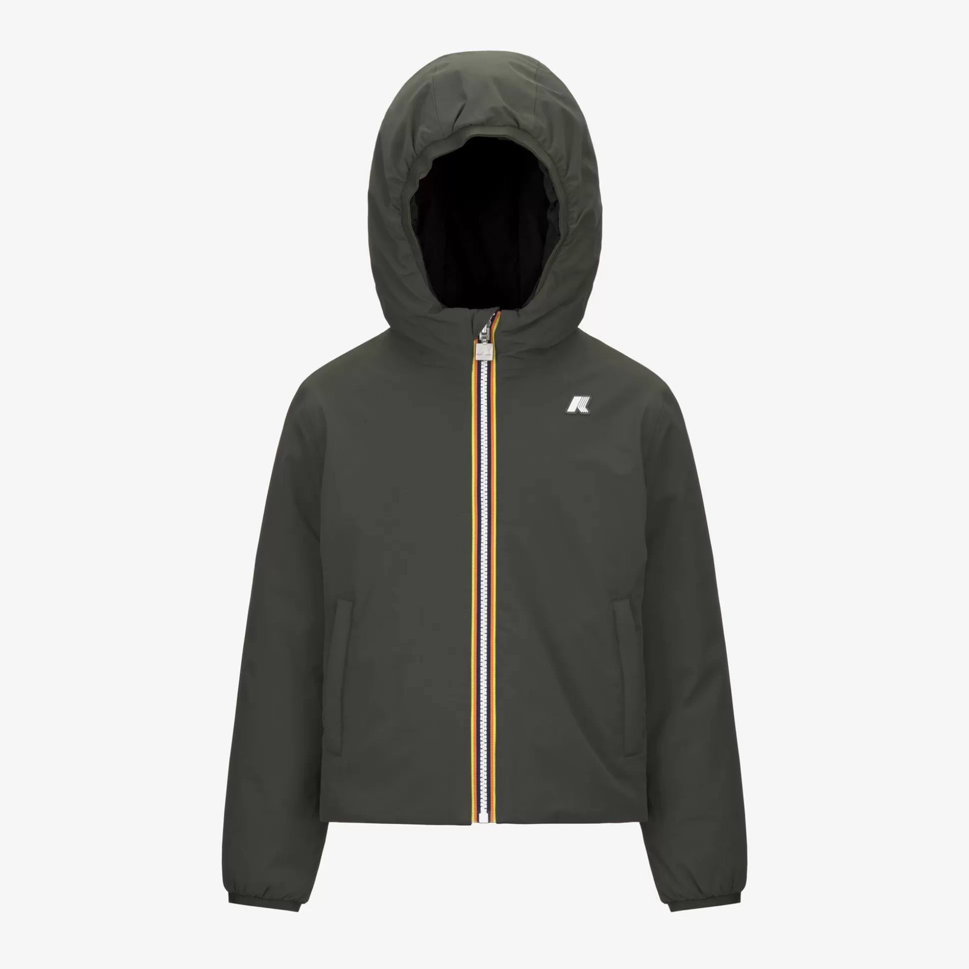 New K-Way P. JACK ST WARM REVERSIBLE Greenblackish-blackpure