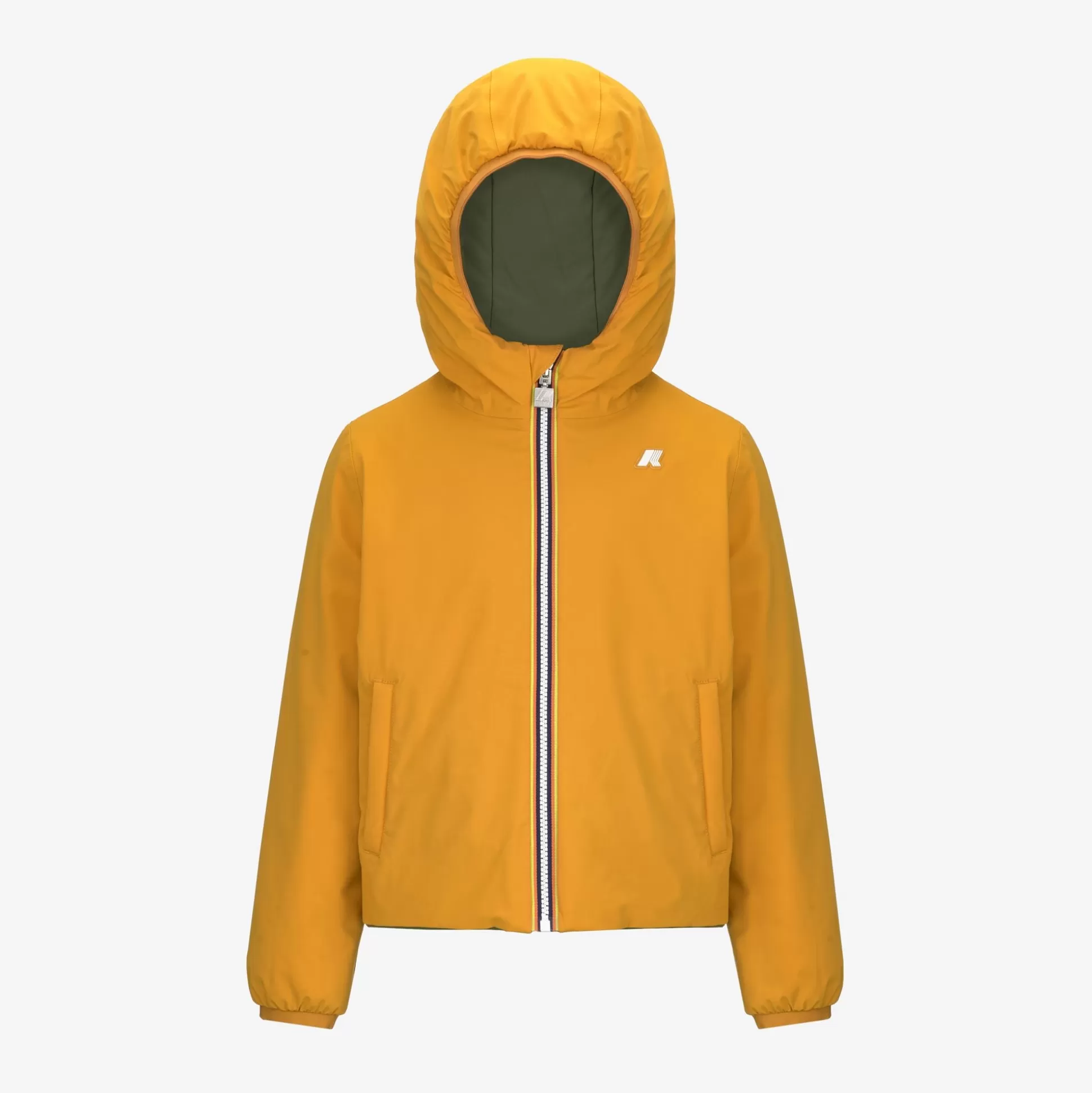 Store K-Way P. JACK ST WARM REVERSIBLE Yellowinca-greencypress