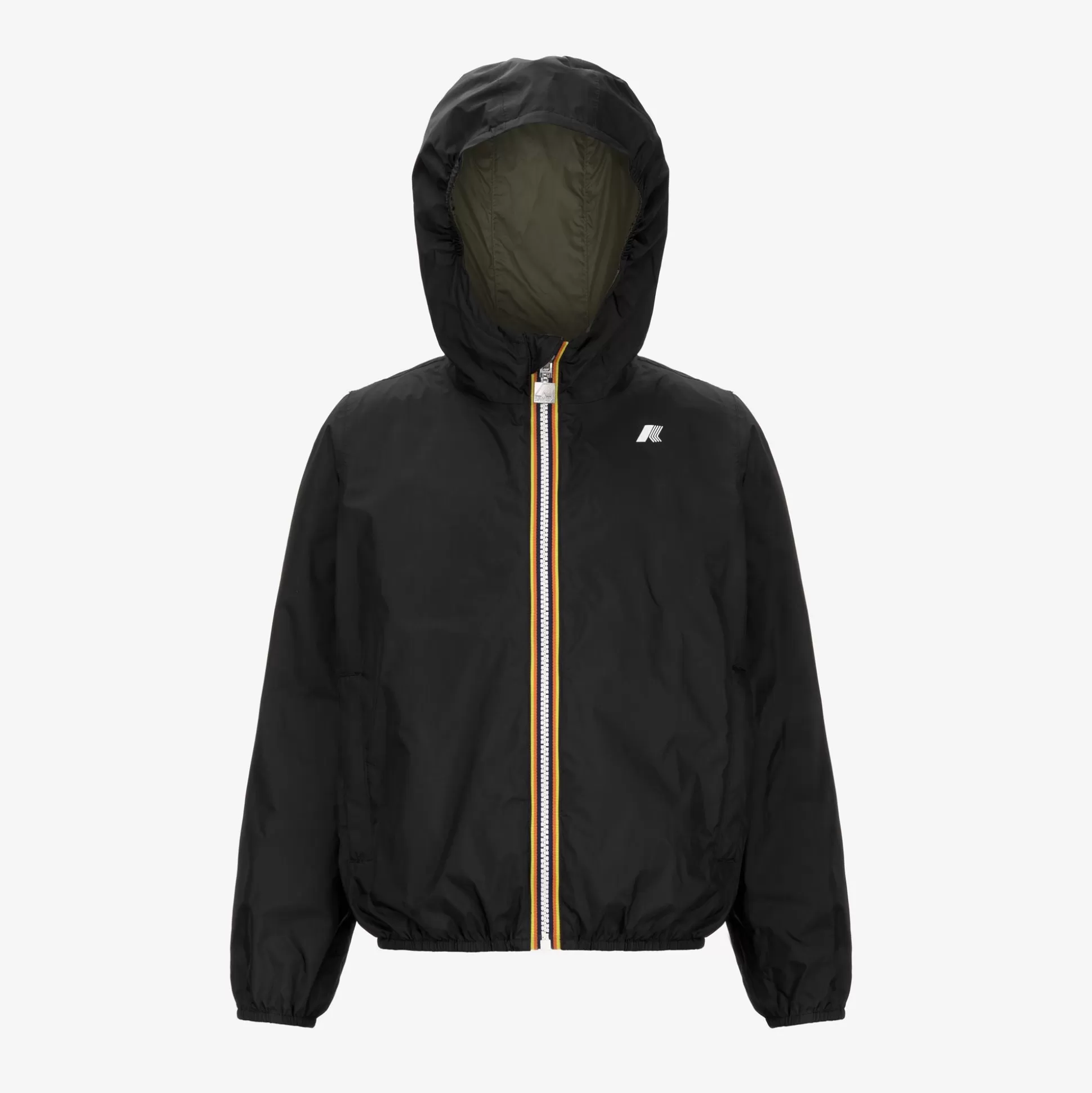 Outlet K-Way P. JAKE PLUS.2 REVERSIBLE Blackpure-greencypress