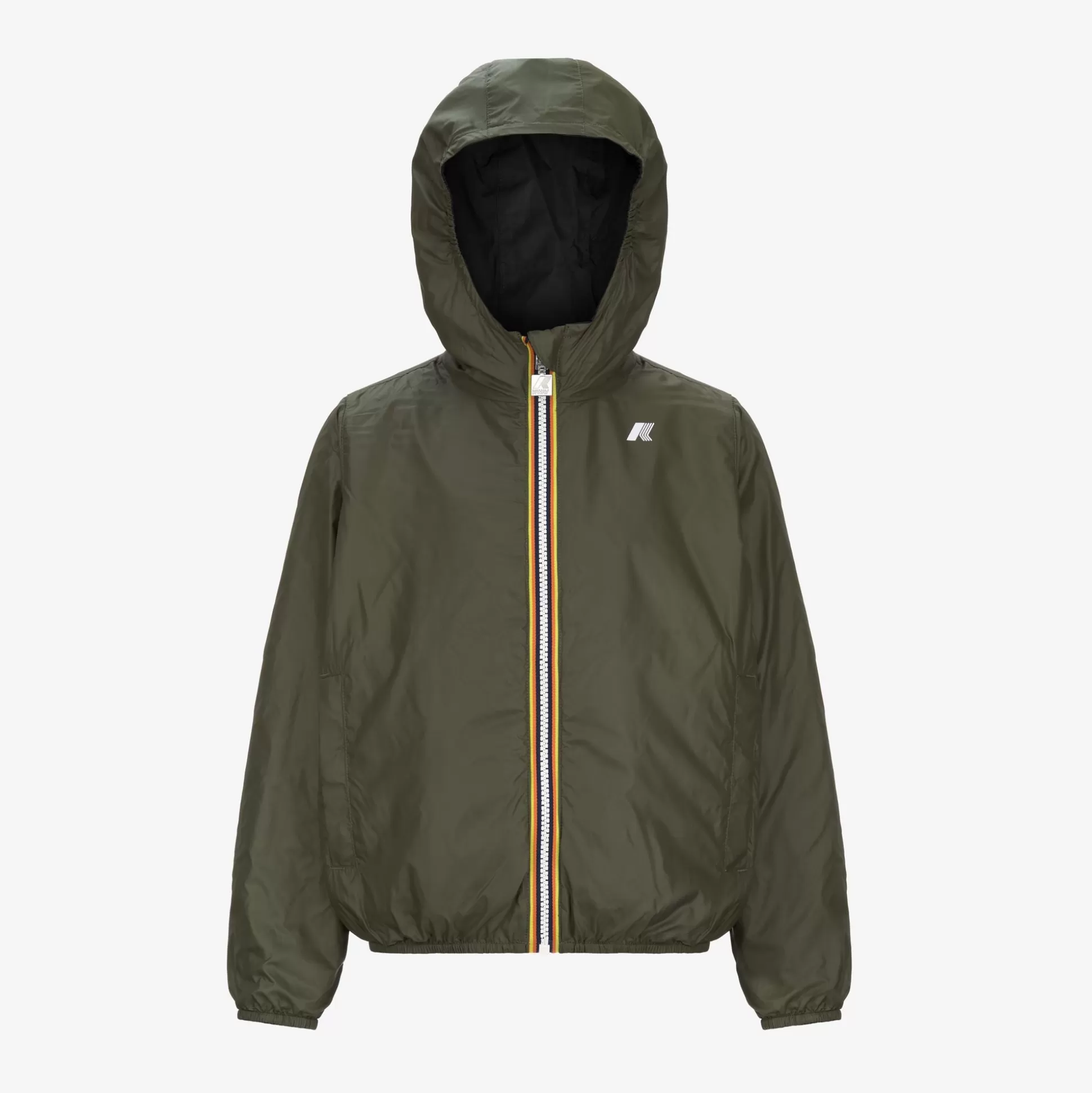 Outlet K-Way P. JAKE PLUS.2 REVERSIBLE Blackpure-greencypress