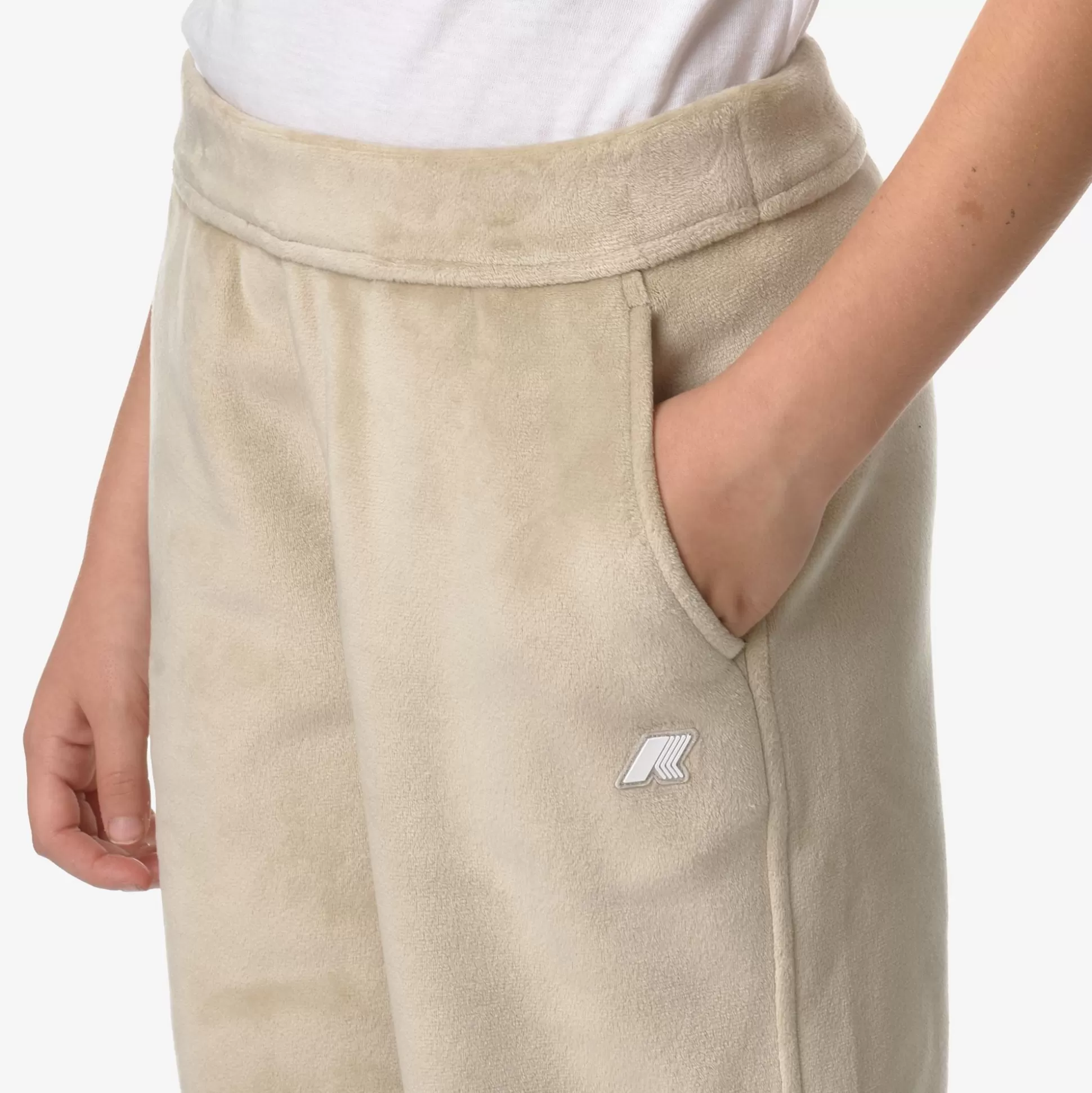 Outlet K-Way P. JENNY VELOUR POLAR Beigegrey-beigegrey
