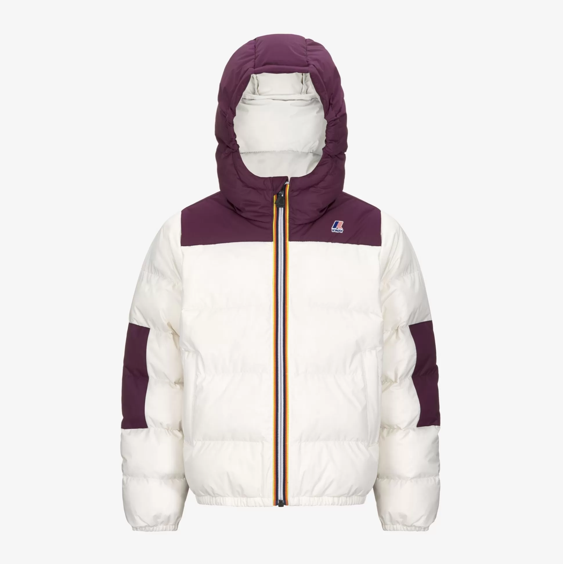 Online K-Way P. LE VRAI 3.0 CLAUDE HEAVY WARM Whitegardenia-violetdkpurple