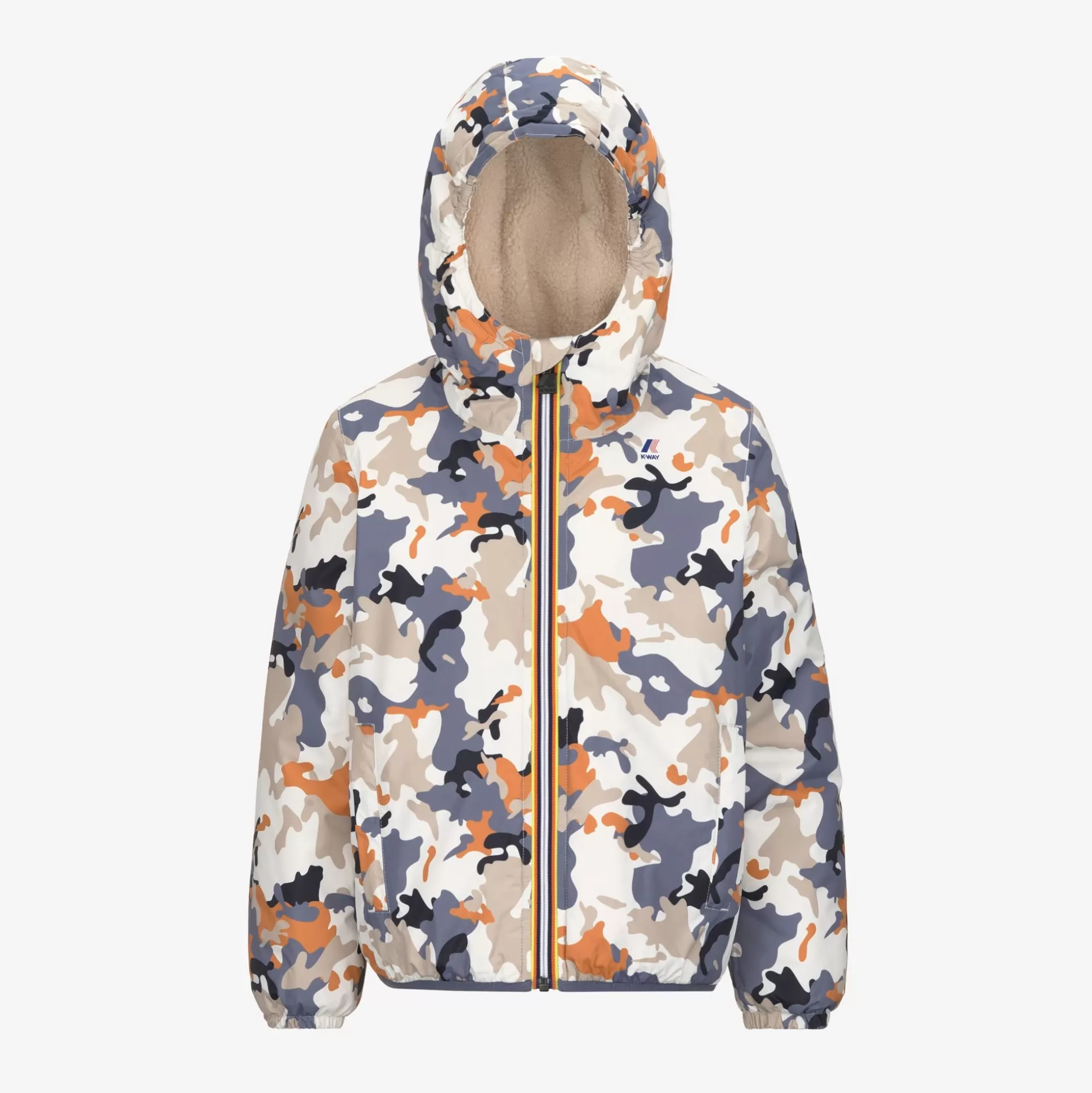 Store K-Way P. LE VRAI 3.0 CLAUDE ORSETTO GRAPHIC Ecru-camoboyavio