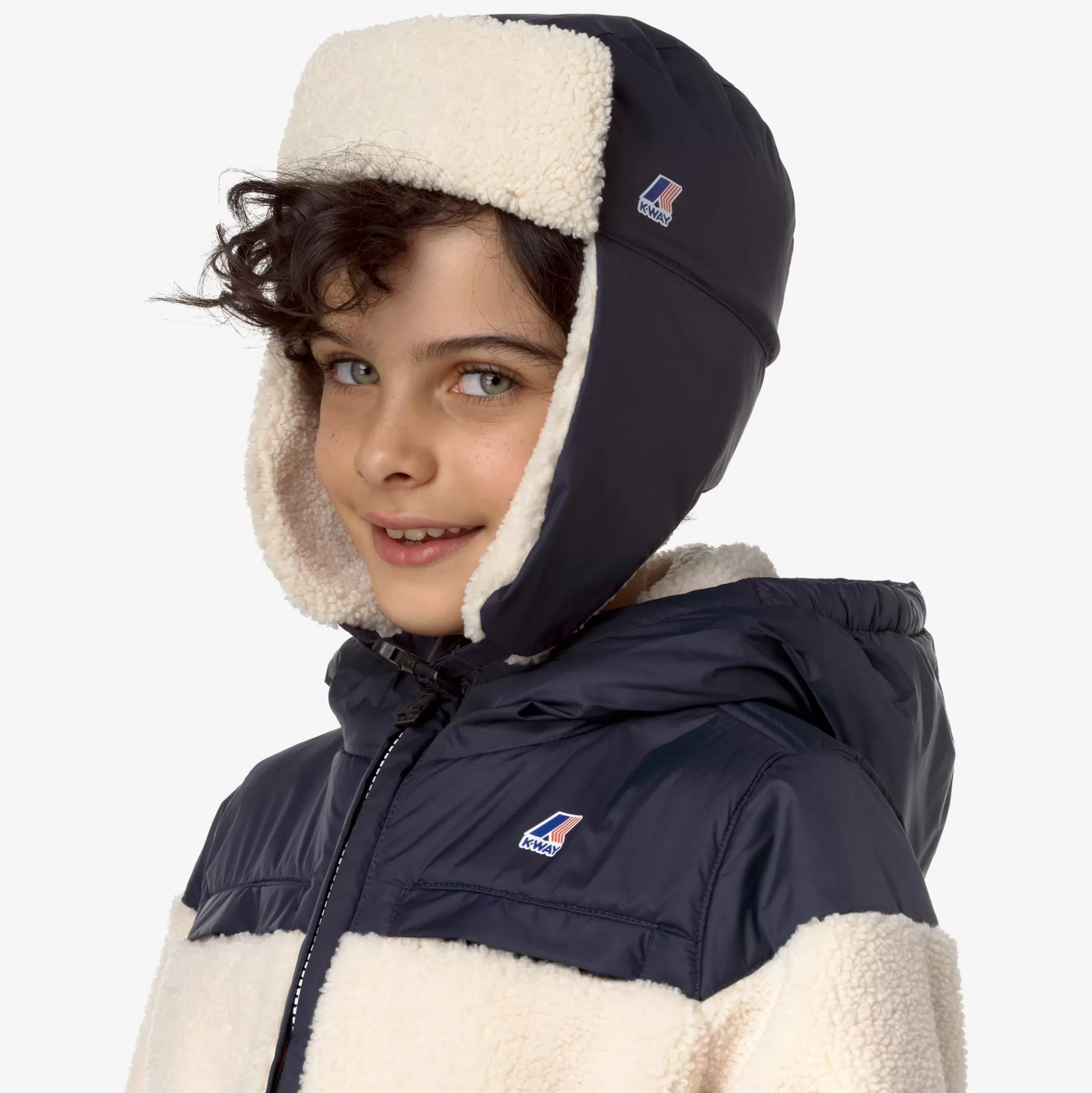 Store K-Way P. LE VRAI 3.0 FEBRUUS ORSETTO Ecru-bluedepth