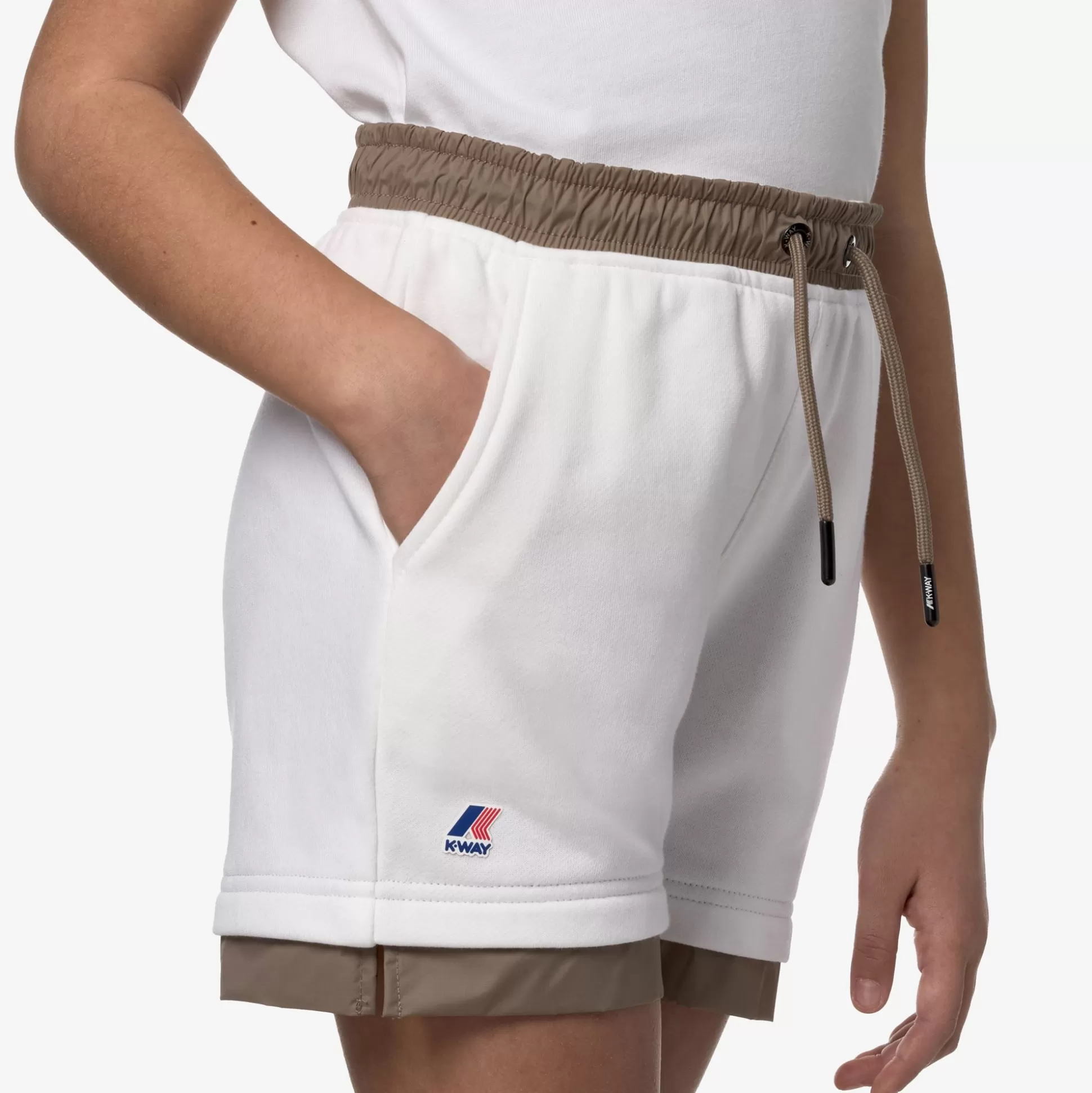 Store K-Way P. LE VRAI NEST NYLON PC White-beigetaupe