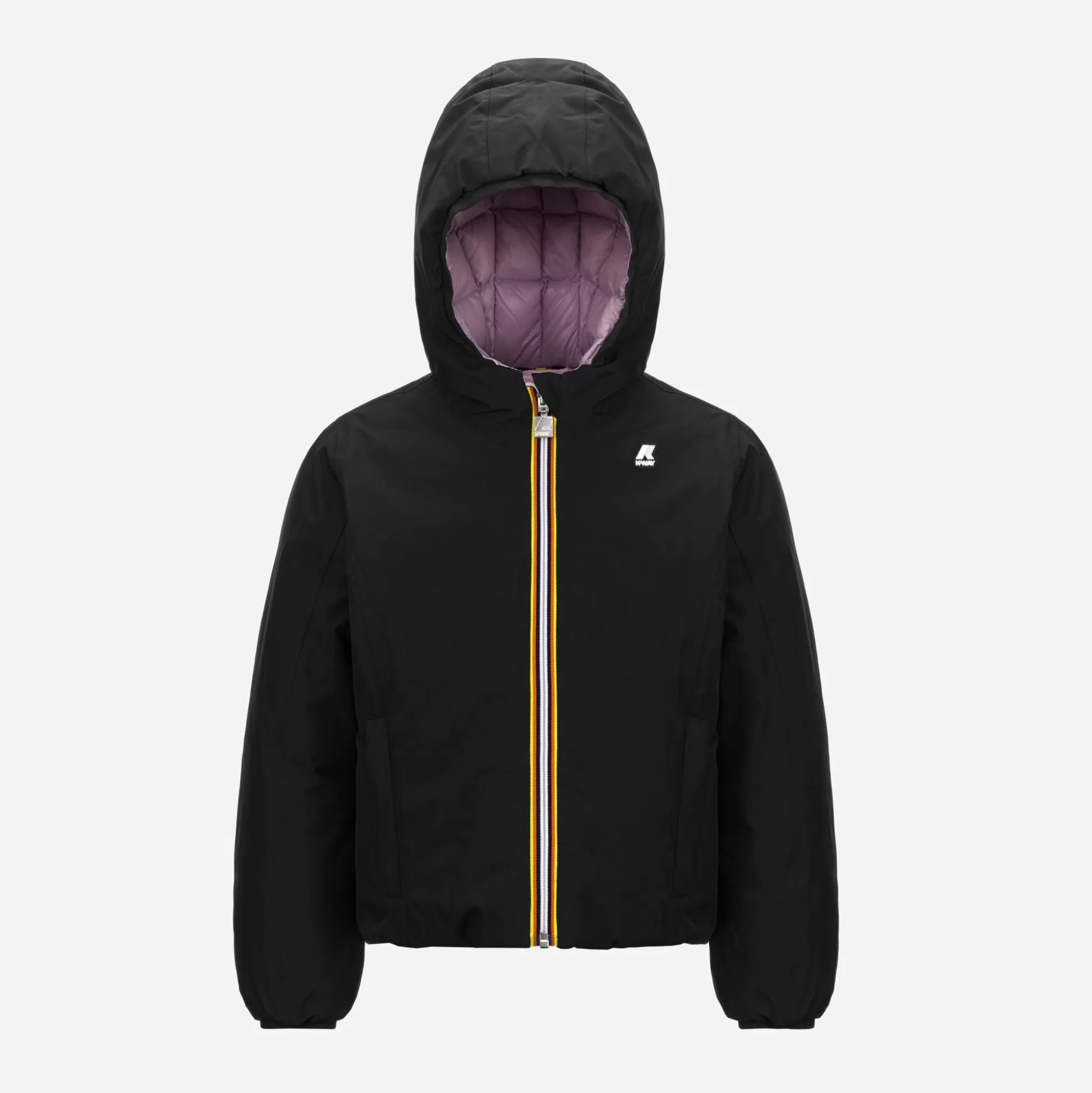 New K-Way P. LILY ST THERMO REVERSIBLE Blackpure-violetdusty