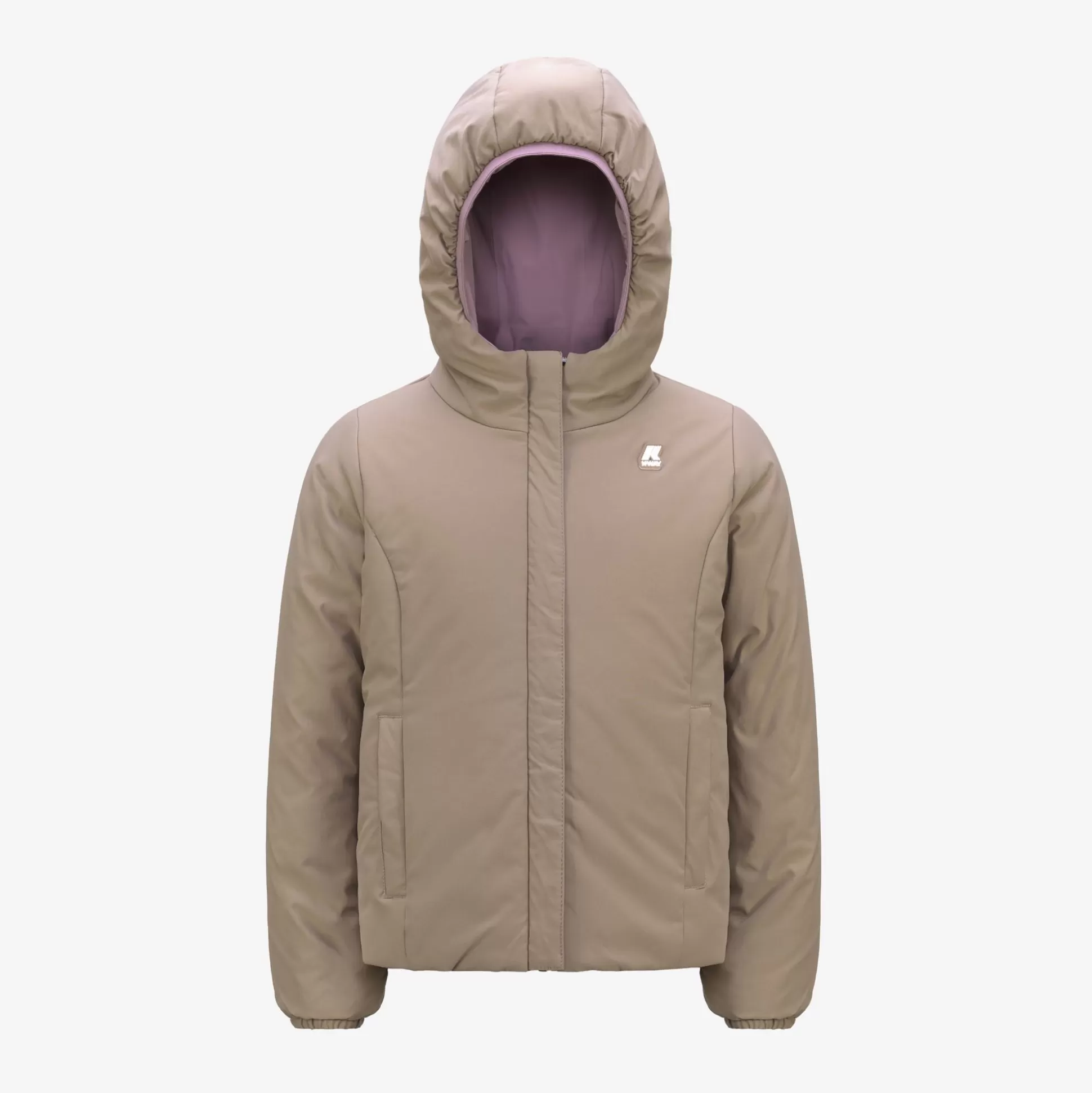 Discount K-Way P. LILY ST WARM REVERSIBLE Violetd-beiget