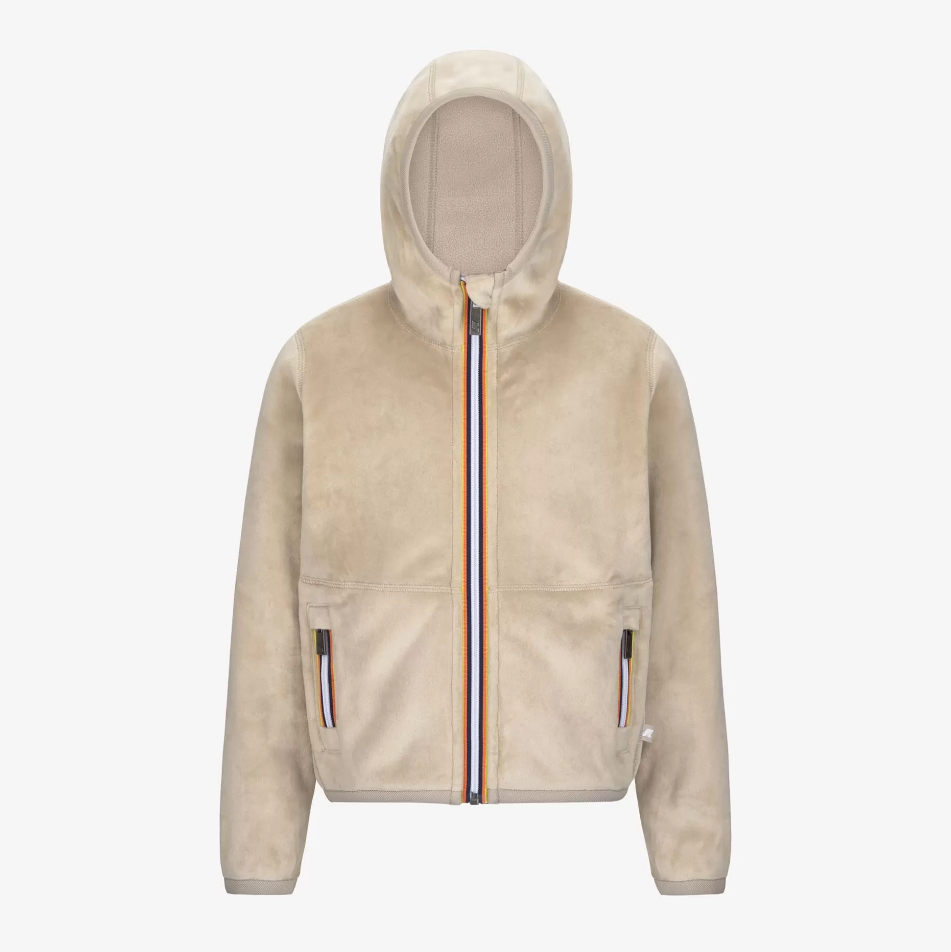 Store K-Way P. LILY VELOUR POLAR REVERSIBLE Beigegrey-beigegrey