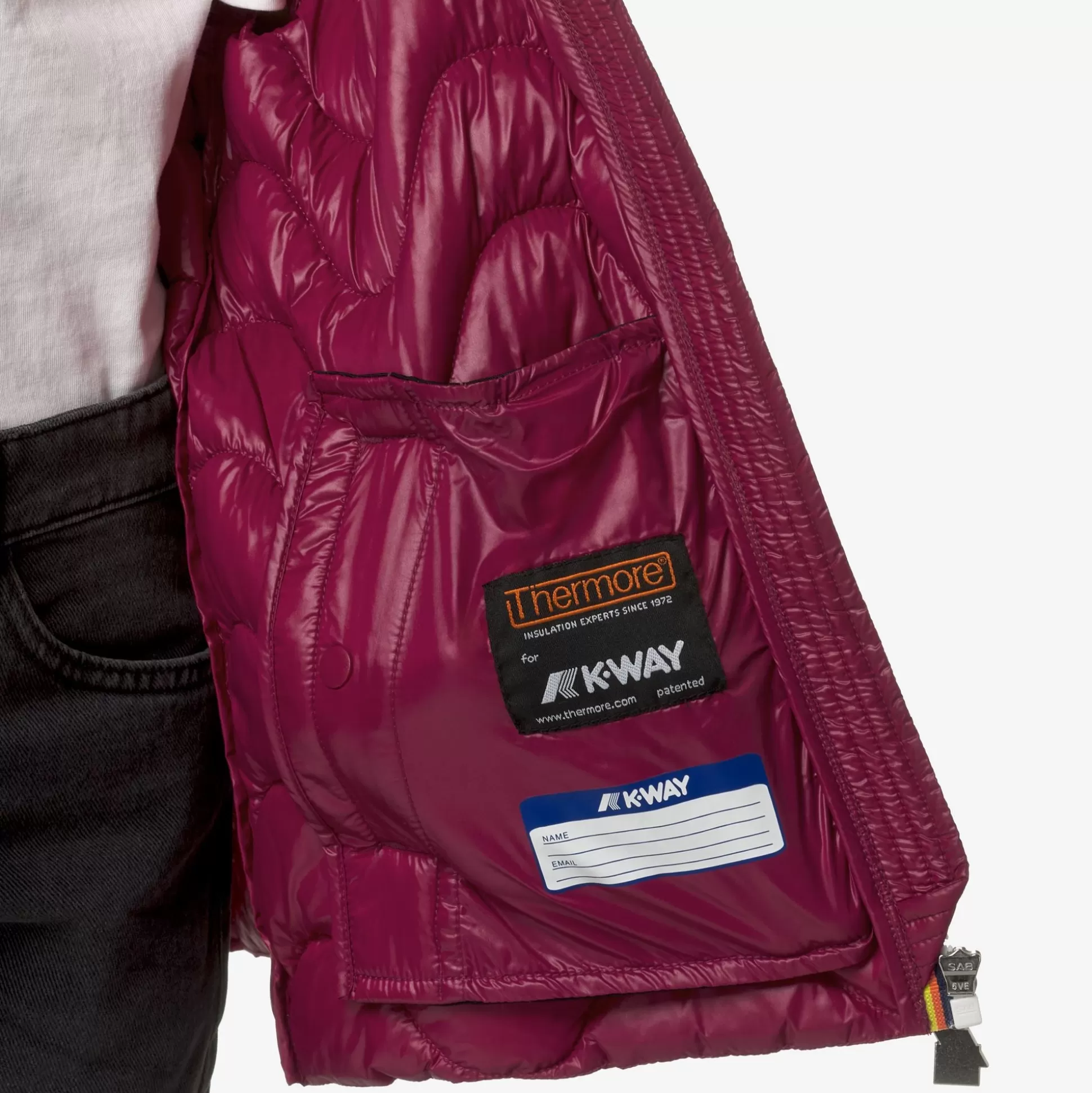 Sale K-Way P. MADLAINE QUILTED WARM Reddk