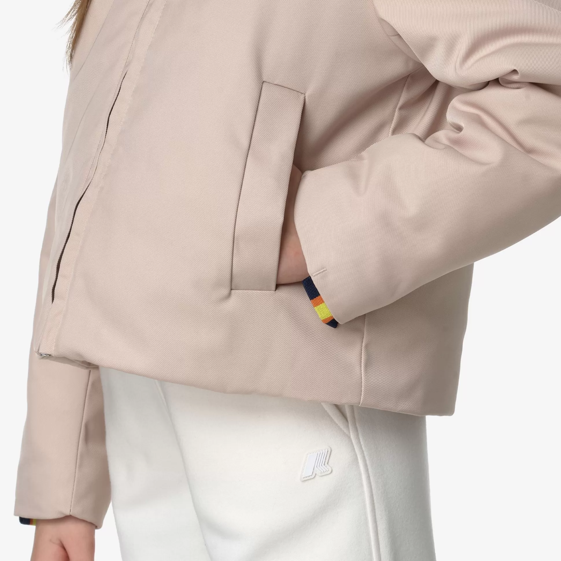 Clearance K-Way P. OLGA TWILL FUR Pinktint-natural