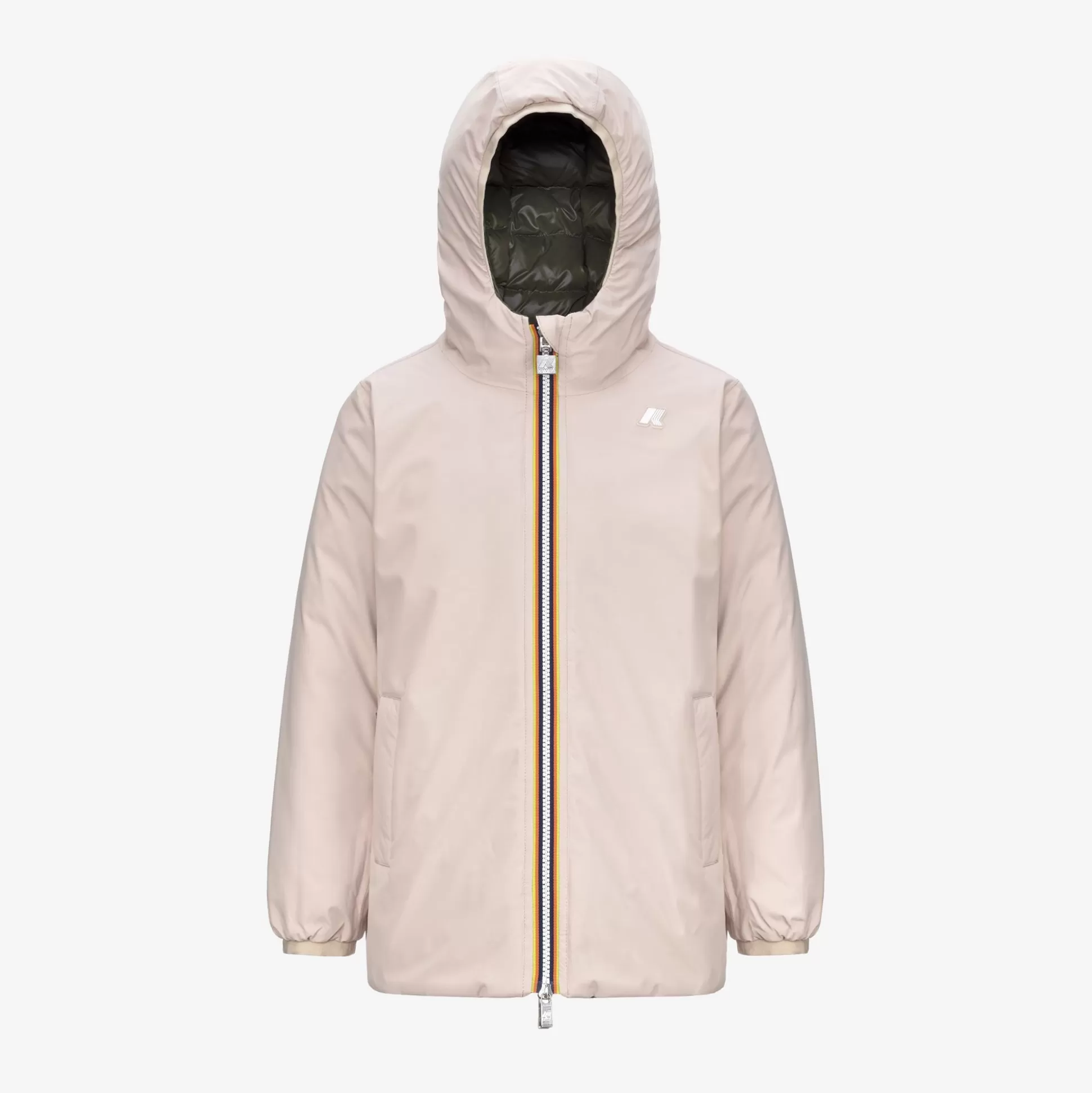 New K-Way P. SOPHIE ST THERMO REVERSIBLE Pinktint-greencypress