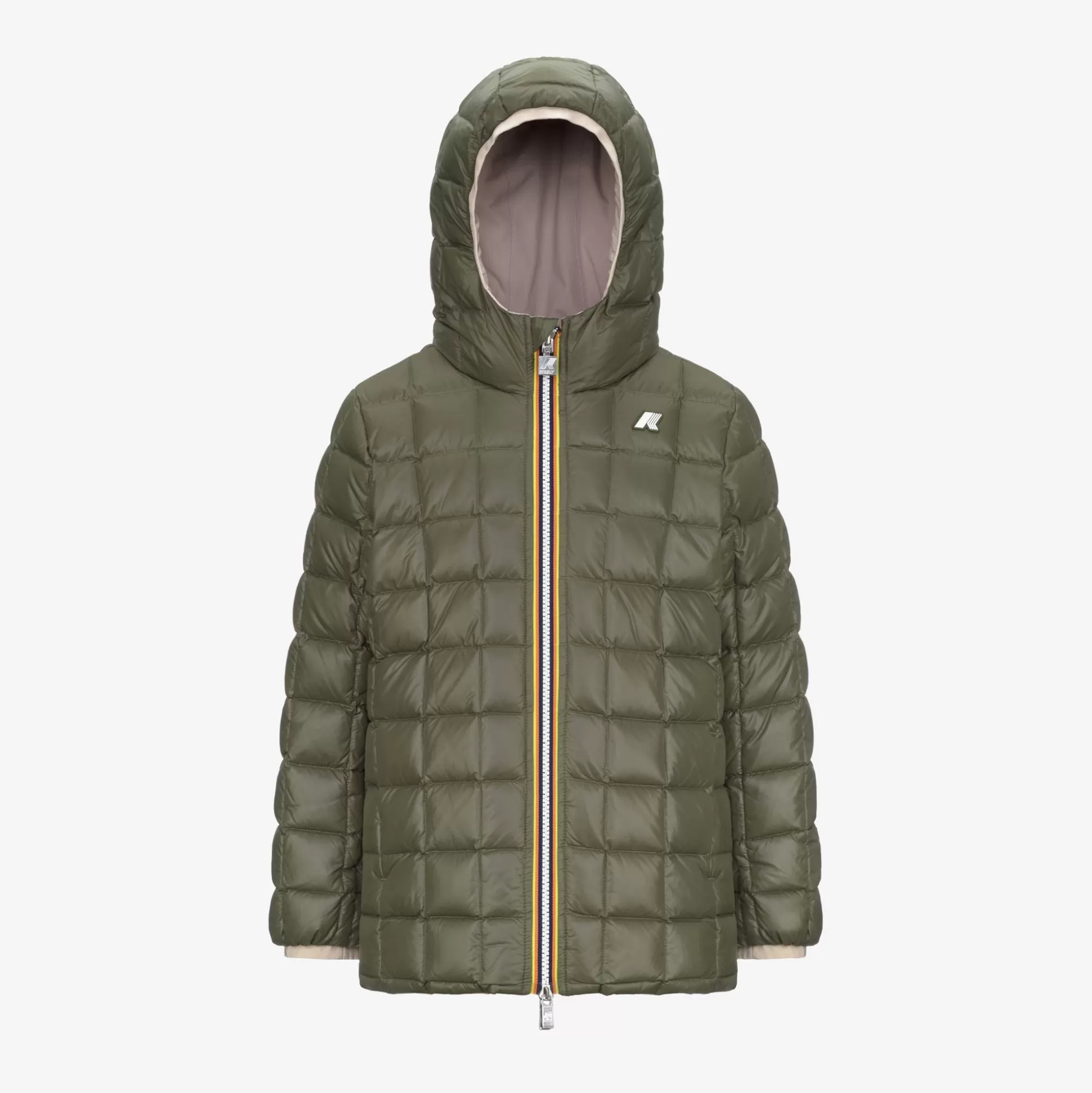 New K-Way P. SOPHIE ST THERMO REVERSIBLE Pinktint-greencypress