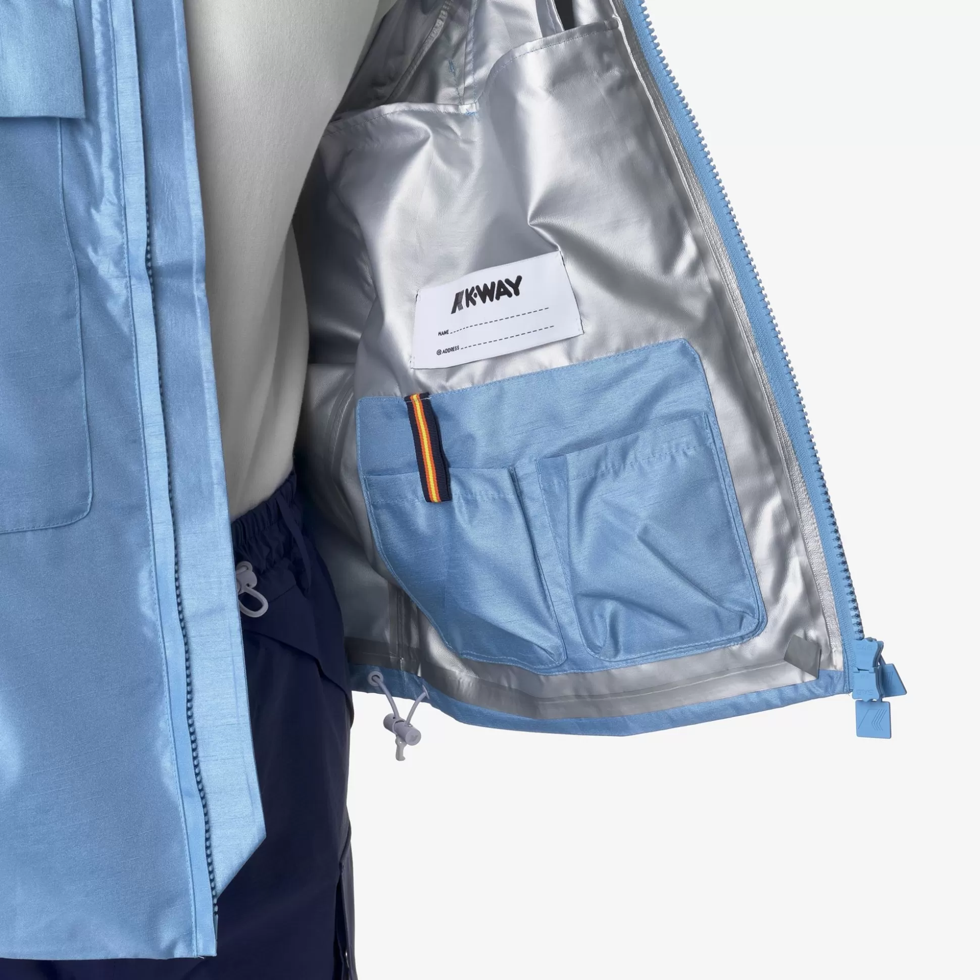 Outlet K-Way SHIREV SHANTUNG Azureskyshantung