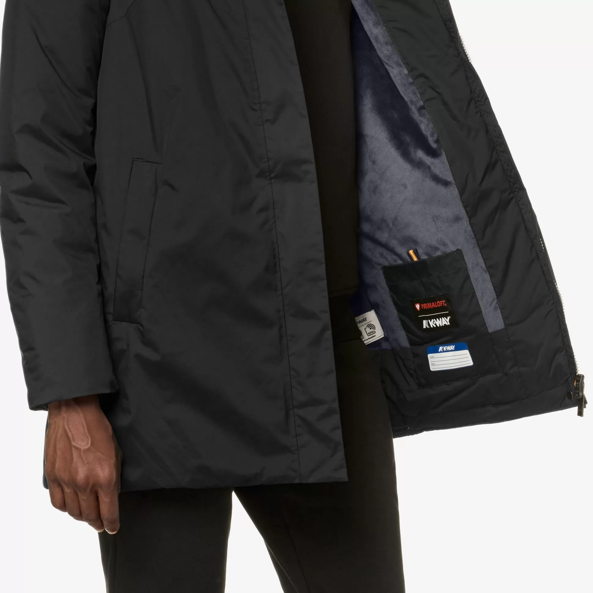 Shop K-Way SOPHIE MICRO RIPSTOP MARMOTTA Blackp-bluea
