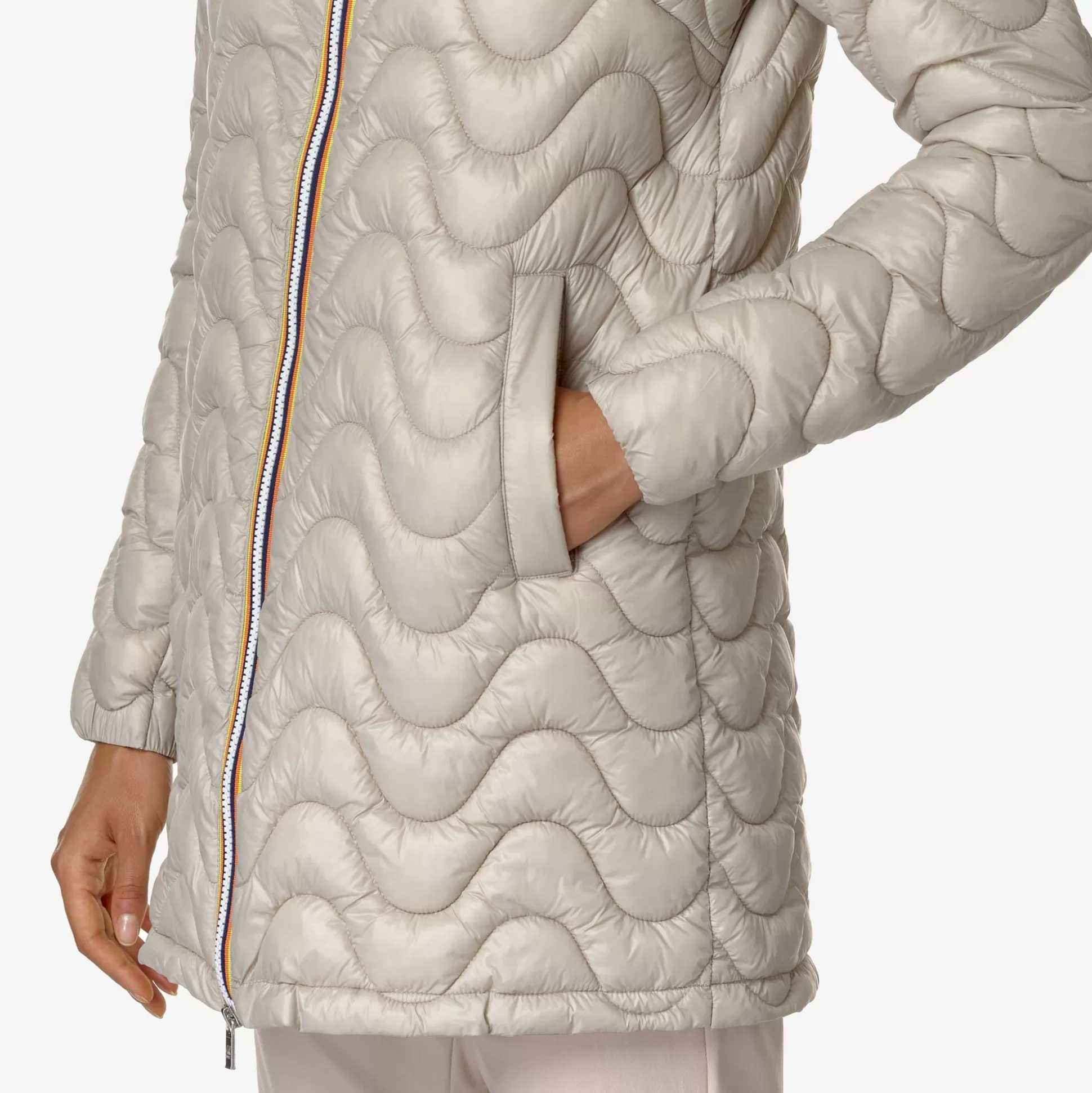 Discount K-Way SOPHIE QUILTED WARM Beigegrey