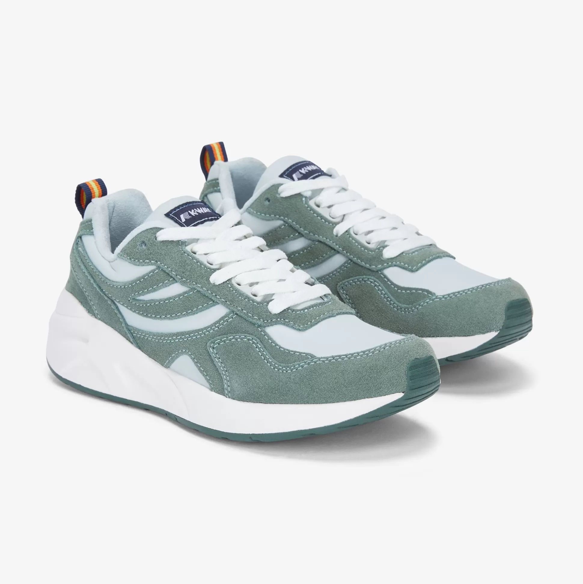Clearance K-Way TRAINING 3.0 LACES Greylt-greenlaurel-white
