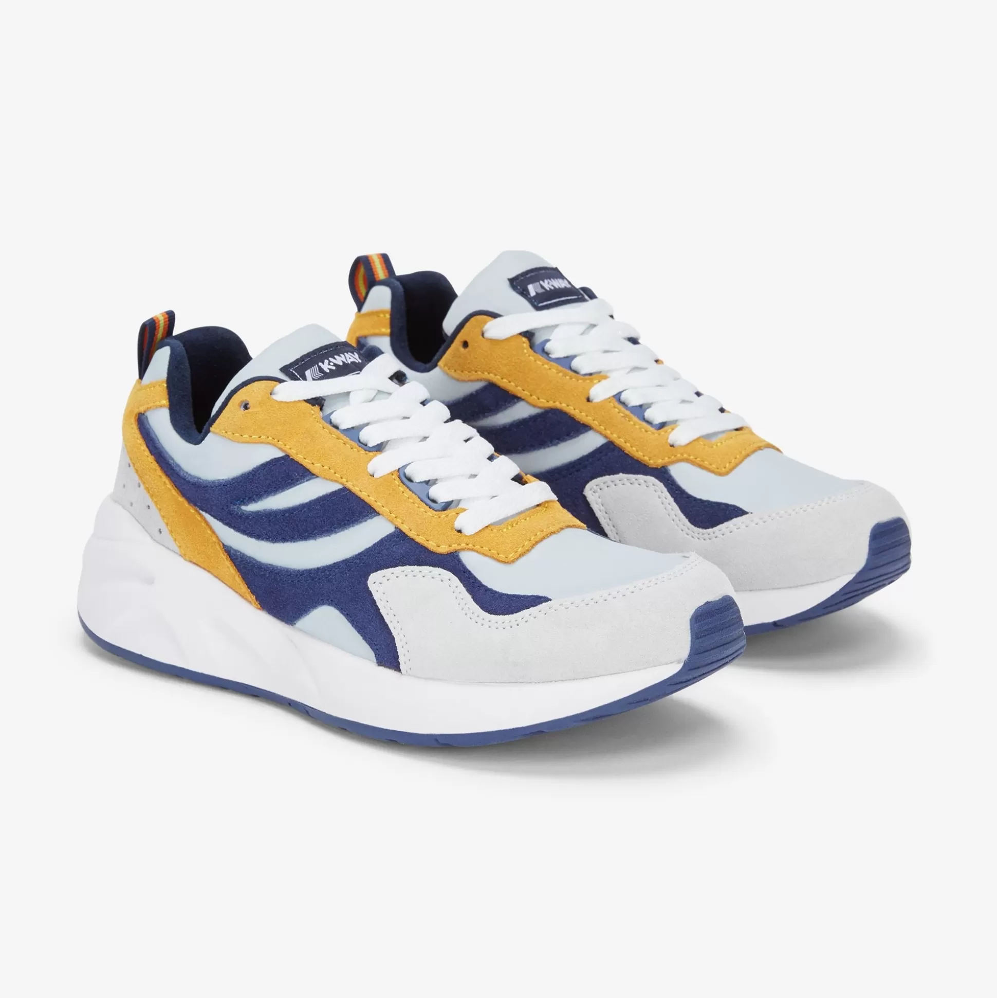 Discount K-Way TRAINING 3.0 LACES Greylt-bluemedieval-yellowsunflower