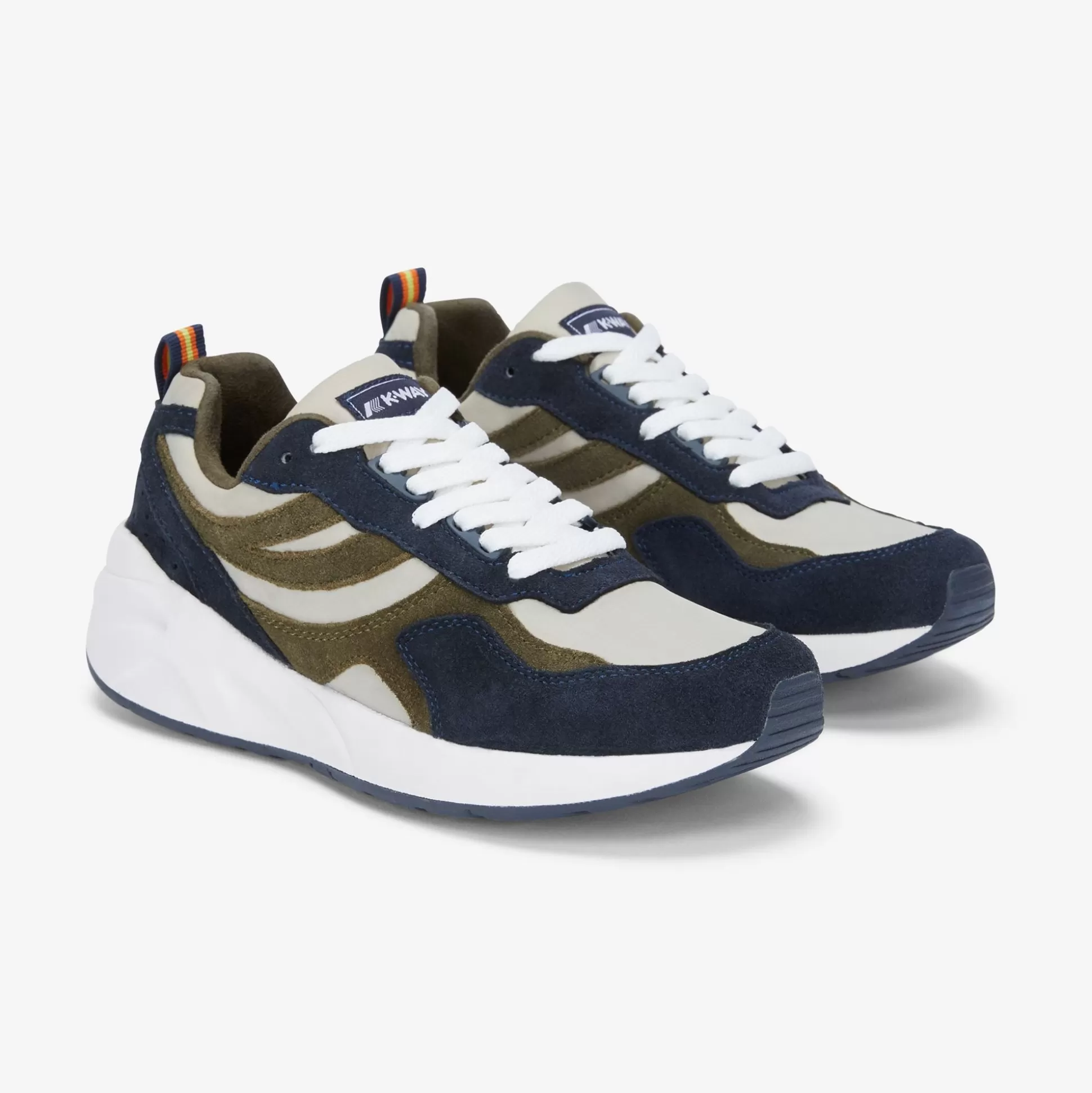 Outlet K-Way TRAINING 3.0 LACES Beigegrey-bluedepth-greenblackish