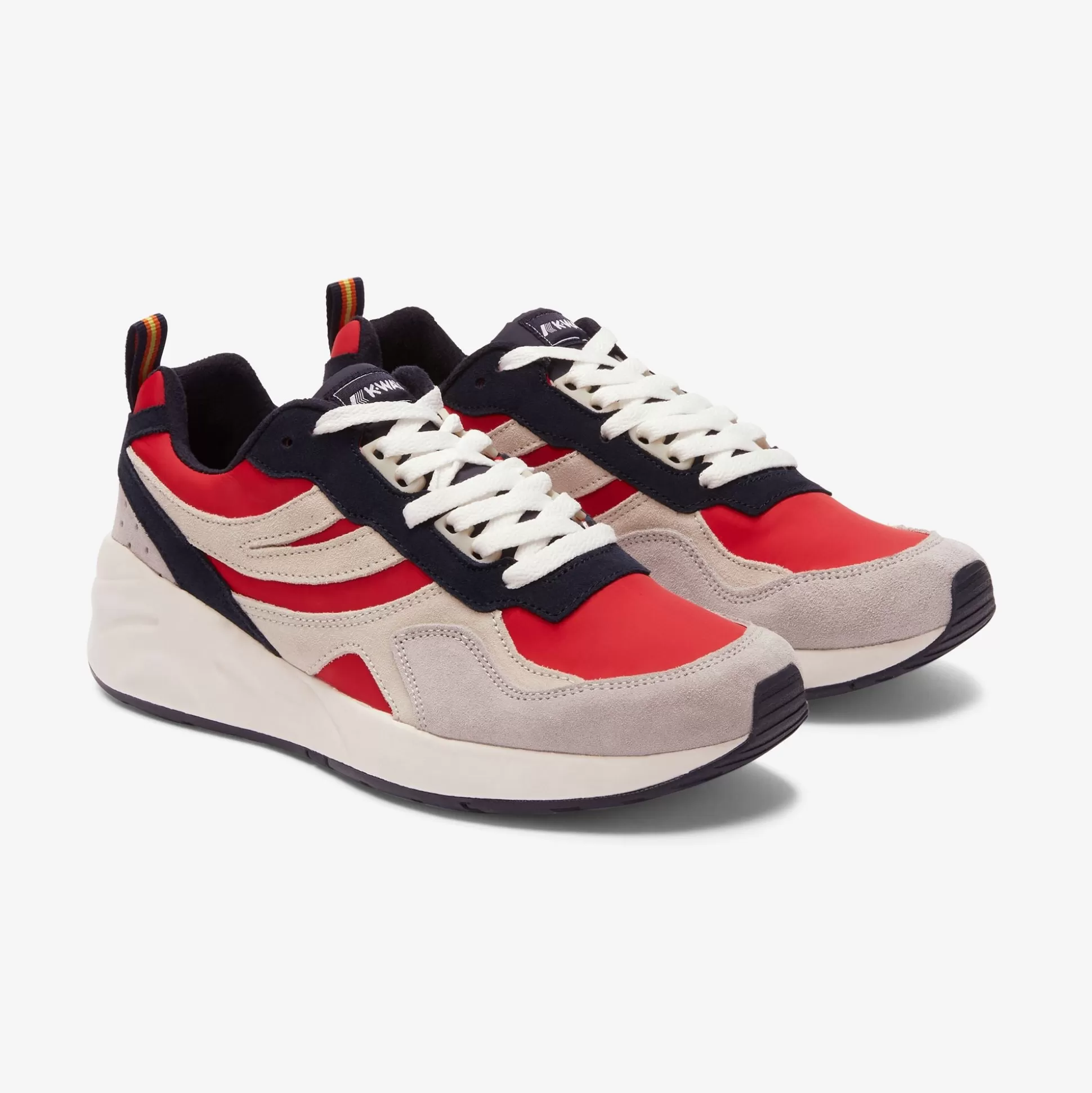 New K-Way TRAINING 3.0 LACES Red-ltgray-white-blunavy