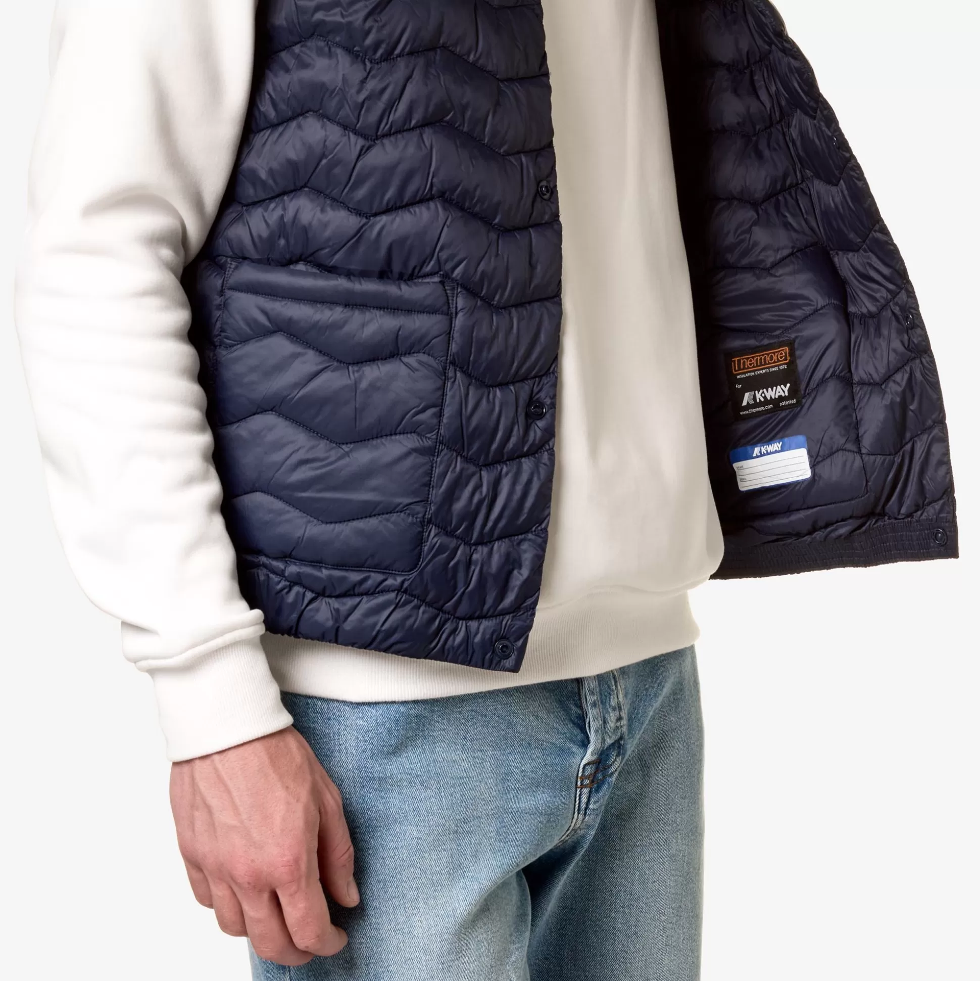 Cheap K-Way VALTY QUILTED WARM Bluedepth