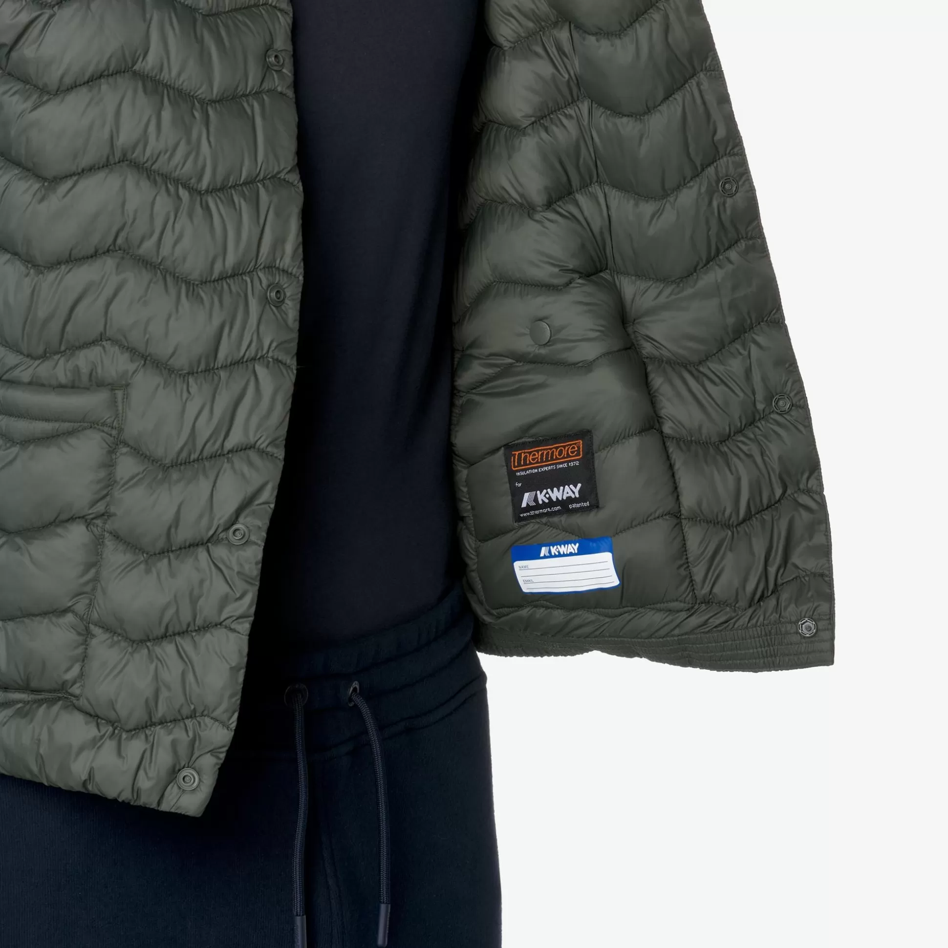 Store K-Way VALTY QUILTED WARM Greenblackish