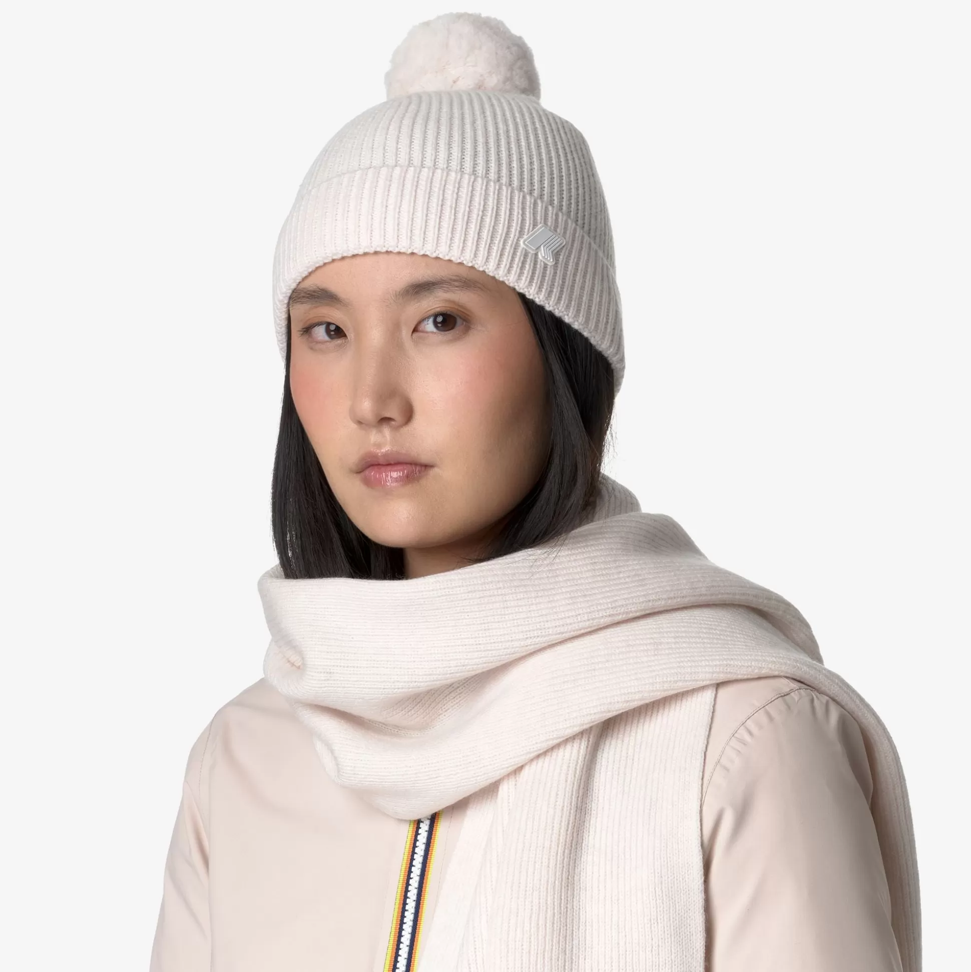 Flash Sale K-Way VINCIENNE CARDIGAN STITCH WOOL Whitegardeniamelange