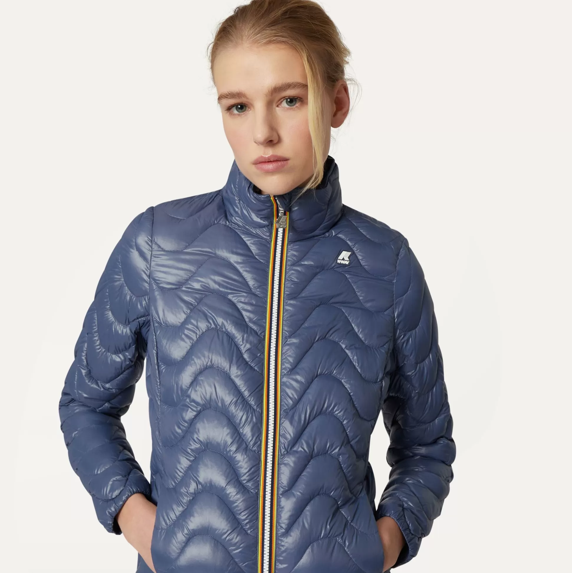 Flash Sale K-Way VIOLETTE QUILTED WARM Blueindigo